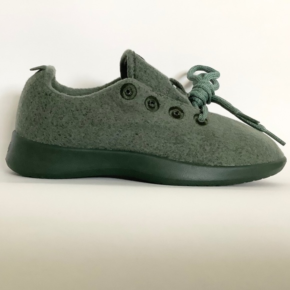 Womens 7 - USED Allbirds Wool Runners Shoes 0818 LV1 Olive Green (Tuke Matcha) - Picture 3 of 11
